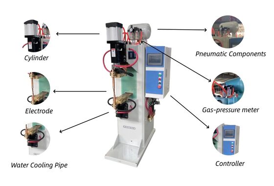 Высокоэффективная машина для сварки точек сопротивления с мощностью 380-220 В и мощностью 100 КВА для сварки промышленных сопротивлений