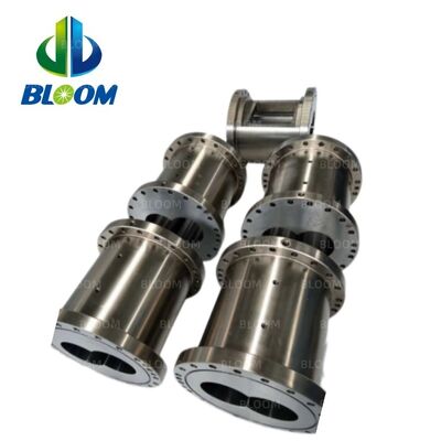 Биметаллический двухшнековый экструзионный цилиндр HIP с твердостью 58-62 HRC и материалом PM-HIP WR14, сертифицированный по ISO9001