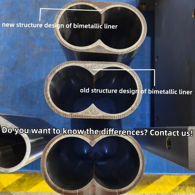 Высокопроизводительный двойной винтовой стволовой линейки с HRC≥57 Твердость и никелевой сплав линейки для температурной стойкости 600 °C